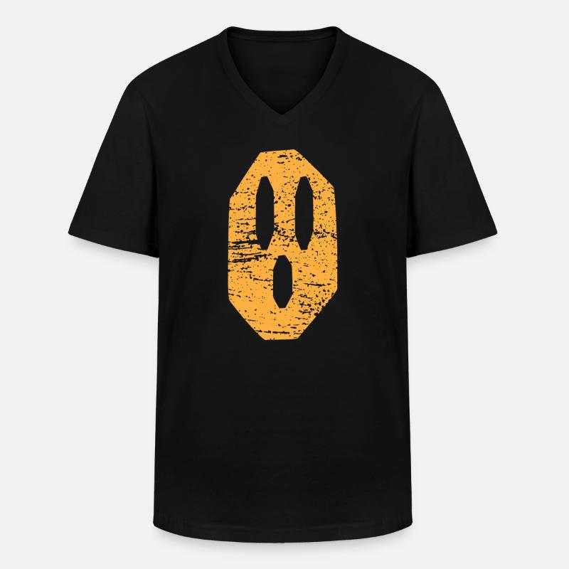 Halloween Geist - Männer-T-Shirt mit V-Ausschnitt - Schwarz
