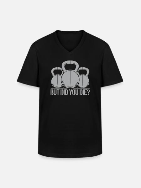 Motivation med humor til gymnastiksalen - Klassisk herre T-shirt med V-udskæring - sort
