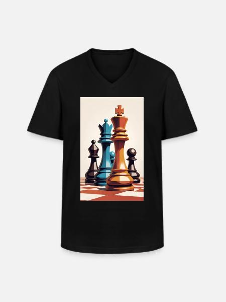 Chess | Chess piece | Chess player - Men's V-Neck T-Shirt - black