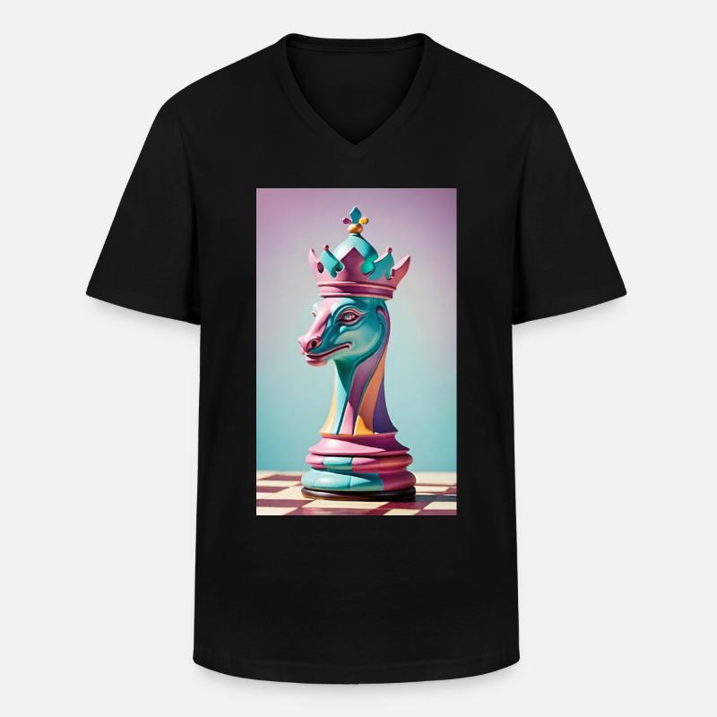 Chess | Chess piece | Chess player - Men's V-Neck T-Shirt - black