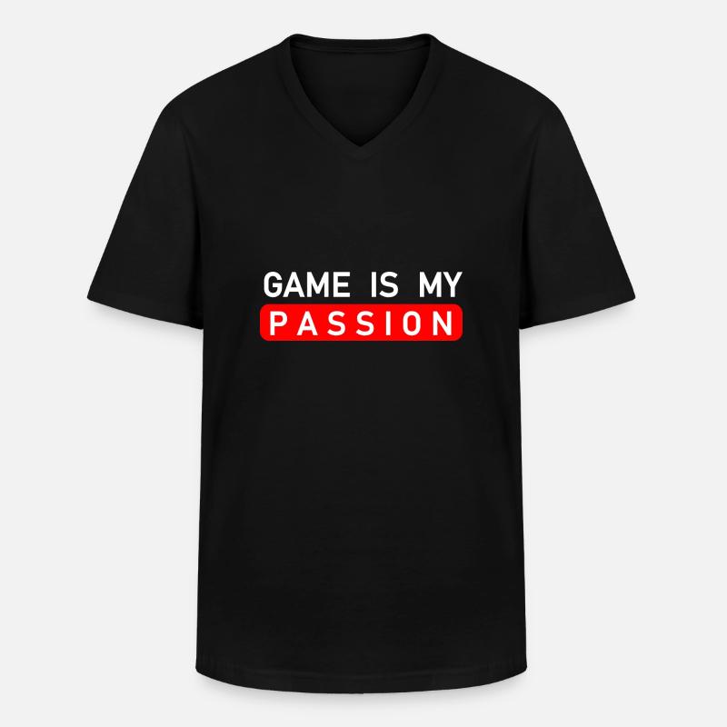 Game Gaming PC - Männer-T-Shirt mit V-Ausschnitt - Schwarz