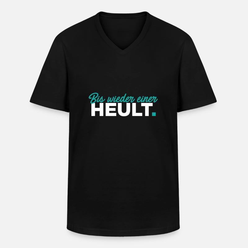 Bis wieder einer heult - Männer-T-Shirt mit V-Ausschnitt - Schwarz