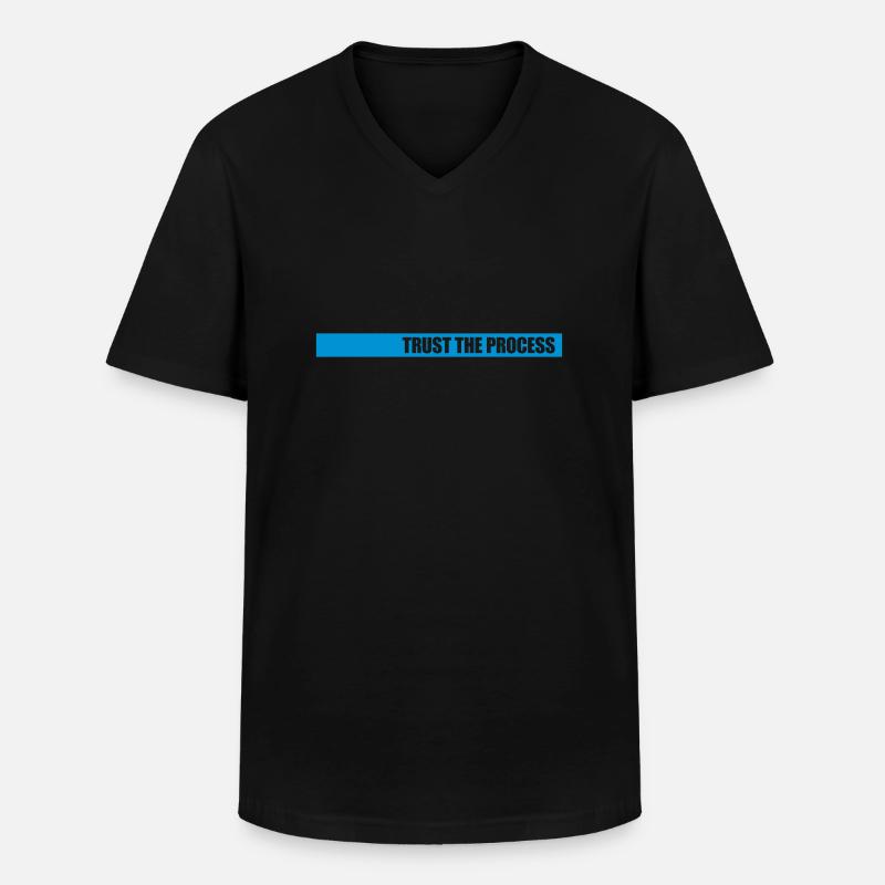 trust the process Zitat - Männer-T-Shirt mit V-Ausschnitt - Schwarz