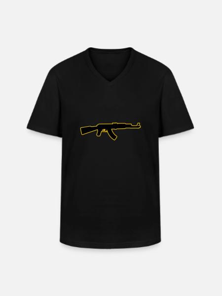 kalashnikov - Men's V-Neck T-Shirt - black