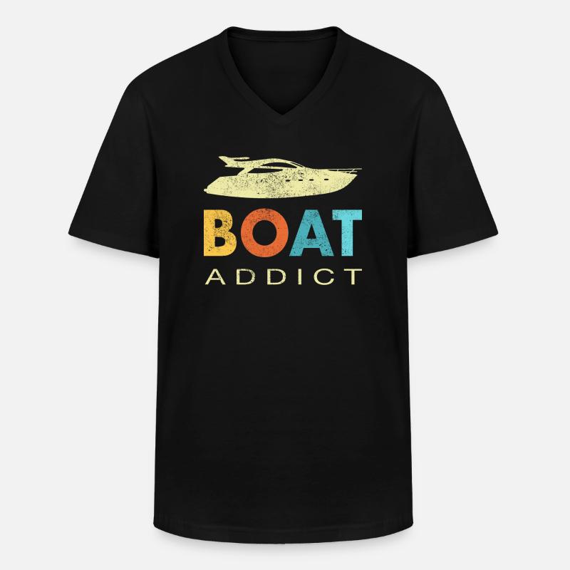 Boot Motorboot Boote Geschenk - Männer-T-Shirt mit V-Ausschnitt - Schwarz