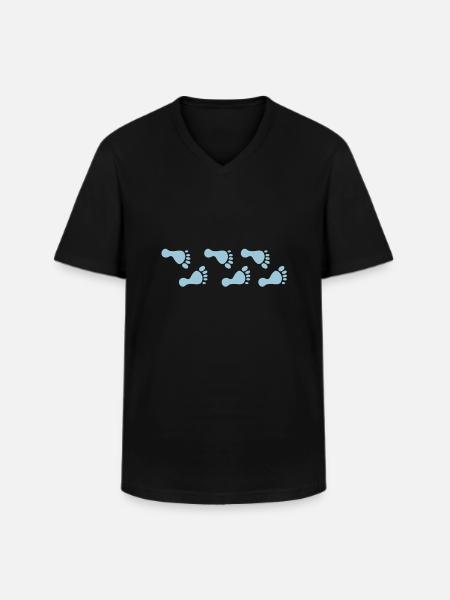 baby feet - Camiseta con cuello de pico hombre - negro