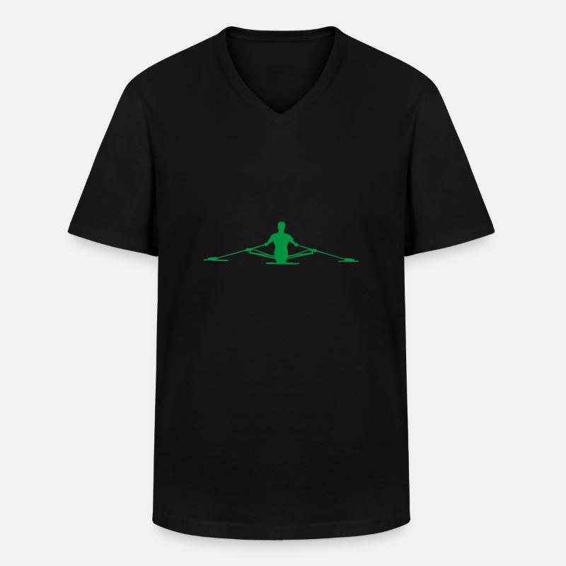 Ruderer - Männer-T-Shirt mit V-Ausschnitt - Schwarz