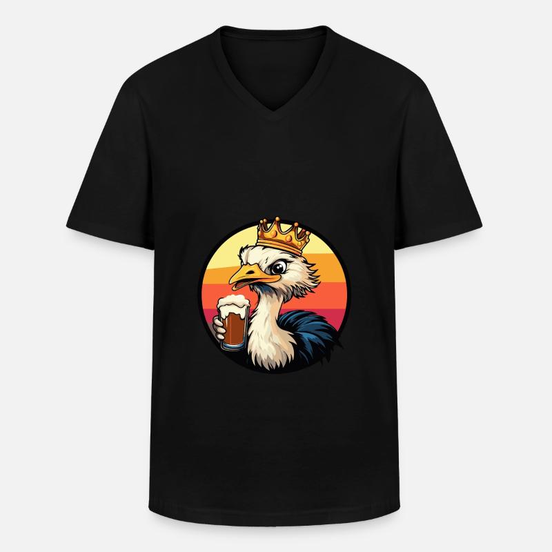 Strauß Bier - Männer-T-Shirt mit V-Ausschnitt - Schwarz