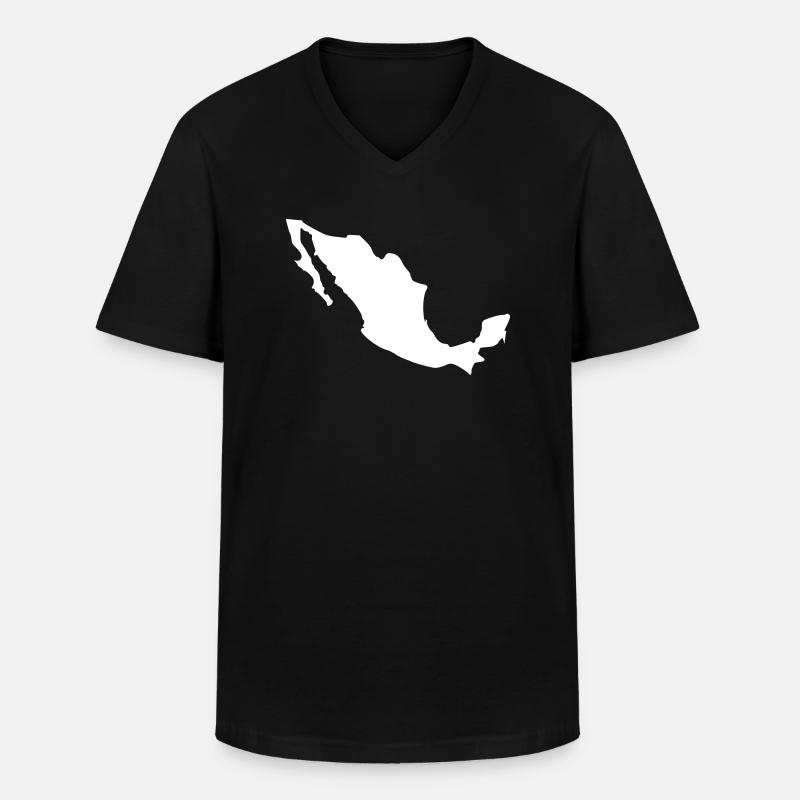 Mexiko - Männer-T-Shirt mit V-Ausschnitt - Schwarz