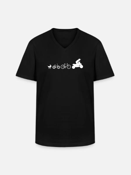 Quad ATV Offroad Evolution - Men's V-Neck T-Shirt - black