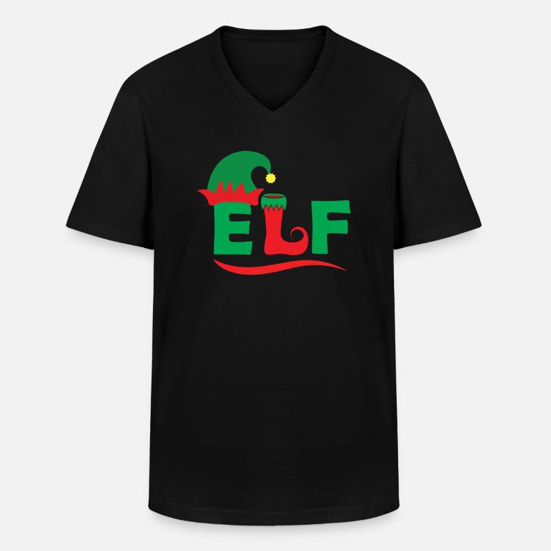 Elf - Männer-T-Shirt mit V-Ausschnitt - Schwarz
