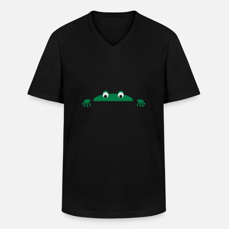 Frog face - Männer-T-Shirt mit V-Ausschnitt - Schwarz