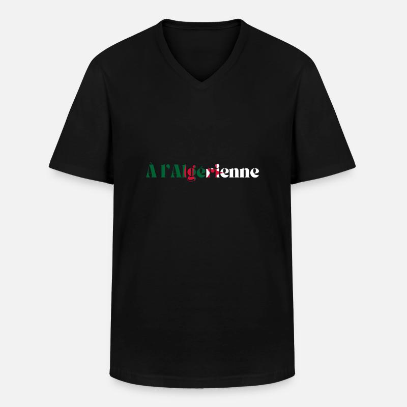 Algerien - Algerien Geschenkidee - Männer-T-Shirt mit V-Ausschnitt - Schwarz