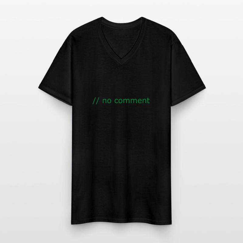 No comment Programming Computer Science Gift Men's V-Neck T-Shirt