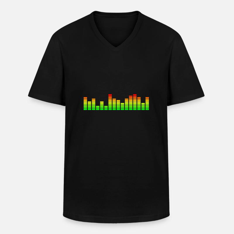 Musik Visualizer / Audio Spectrum - Männer-T-Shirt mit V-Ausschnitt - Schwarz
