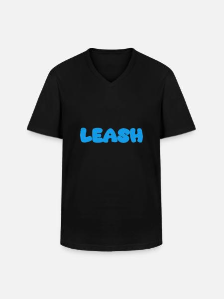 Leash Name Blue - Men's V-Neck T-Shirt - black
