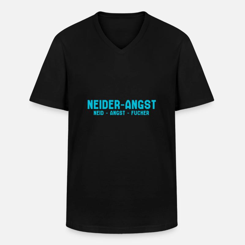 Neid - Männer-T-Shirt mit V-Ausschnitt - Schwarz