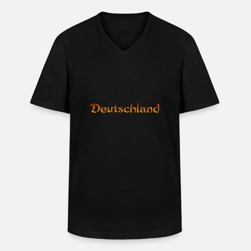 Deutschland Text - Männer-T-Shirt mit V-Ausschnitt - Schwarz