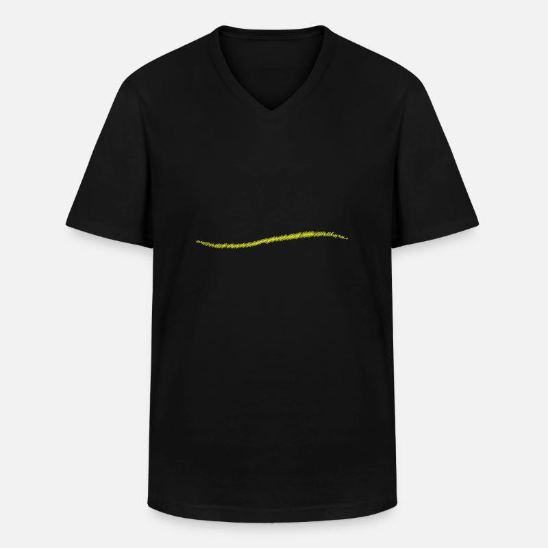 scribbled line | gekritzelter Strich - Männer-T-Shirt mit V-Ausschnitt - Schwarz