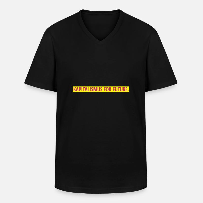 Kapitalismus for future. - Männer-T-Shirt mit V-Ausschnitt - Schwarz