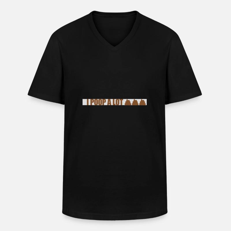 I poop a lot - Männer-T-Shirt mit V-Ausschnitt - Schwarz
