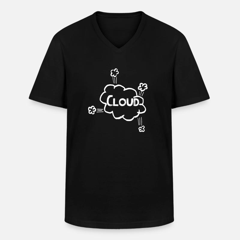 Cloud IT - Men's V-Neck T-Shirt - black