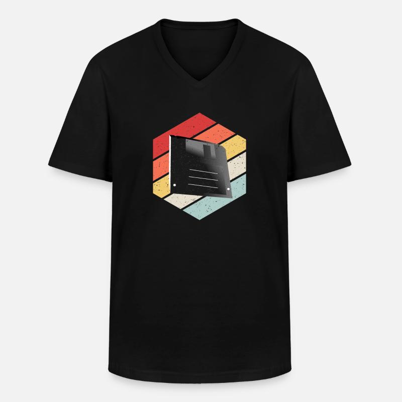 Diskette Floppy Disk - Men's V-Neck T-Shirt - black