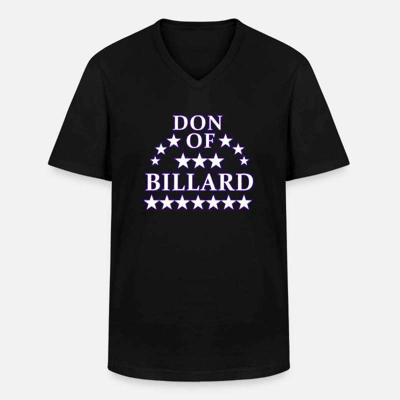 Billard - Männer-T-Shirt mit V-Ausschnitt - Schwarz