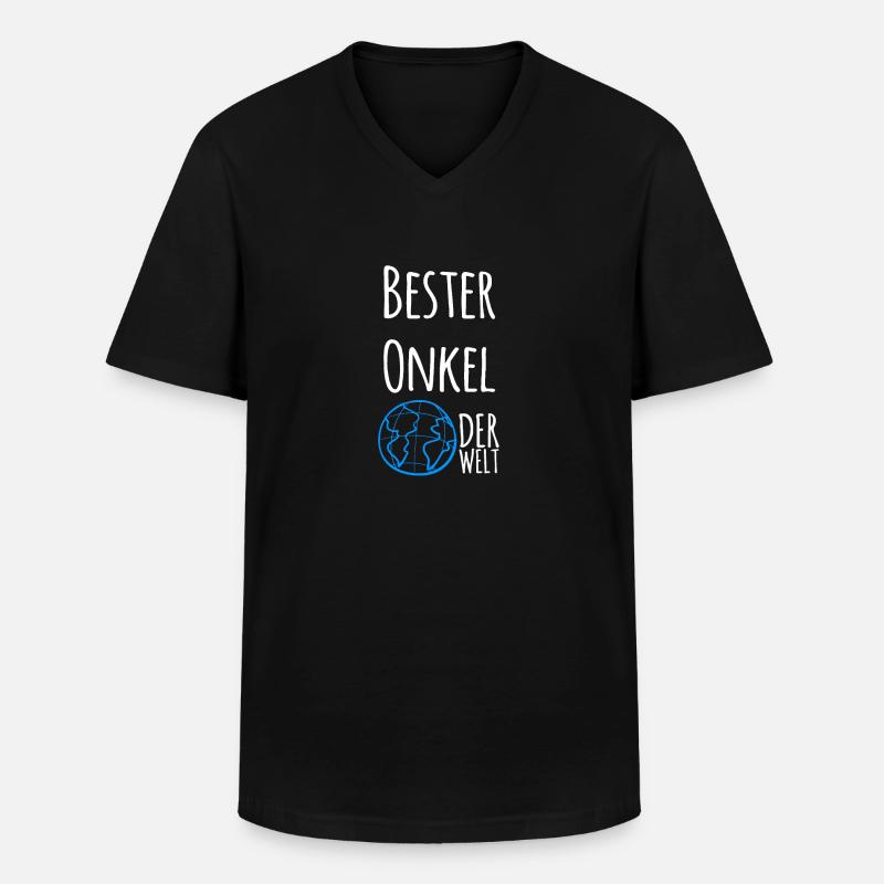 Bester Onkel - Männer-T-Shirt mit V-Ausschnitt - Schwarz