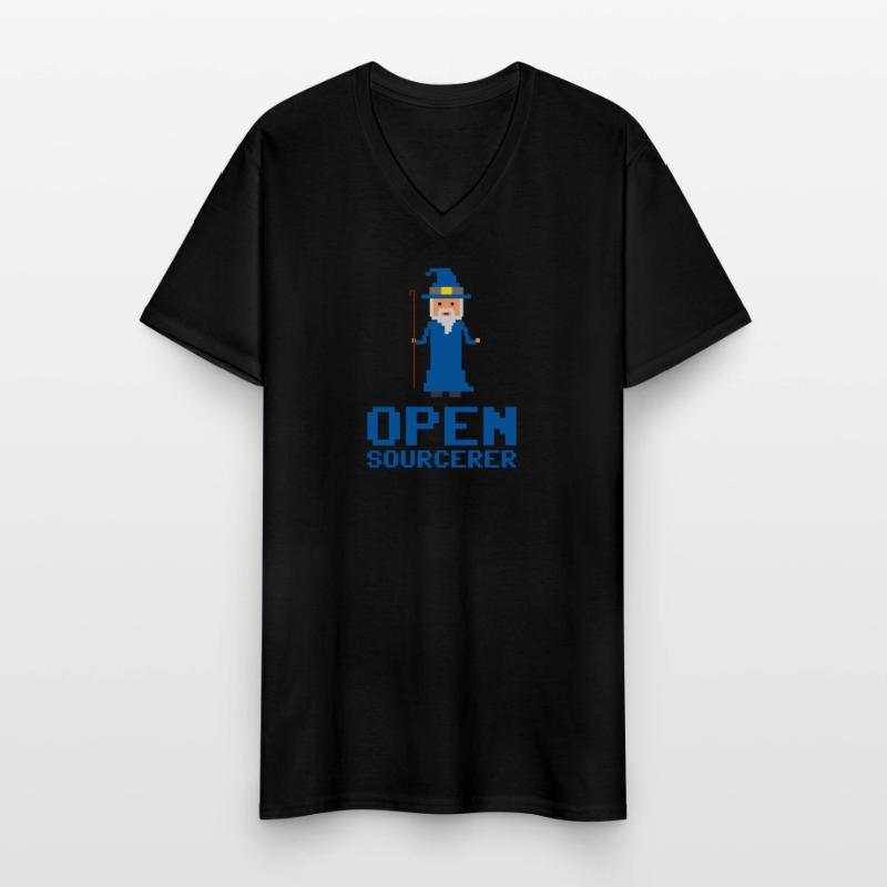 Developer Open Sourcerer Funny gift idea Men's V-Neck T-Shirt