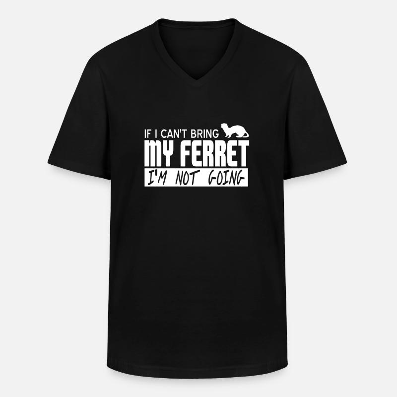 Frettchen - Männer-T-Shirt mit V-Ausschnitt - Schwarz