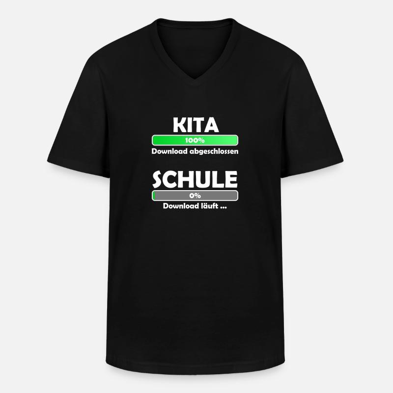 Schule loading - Schulbeginn - Einschulung - Männer-T-Shirt mit V-Ausschnitt - Schwarz