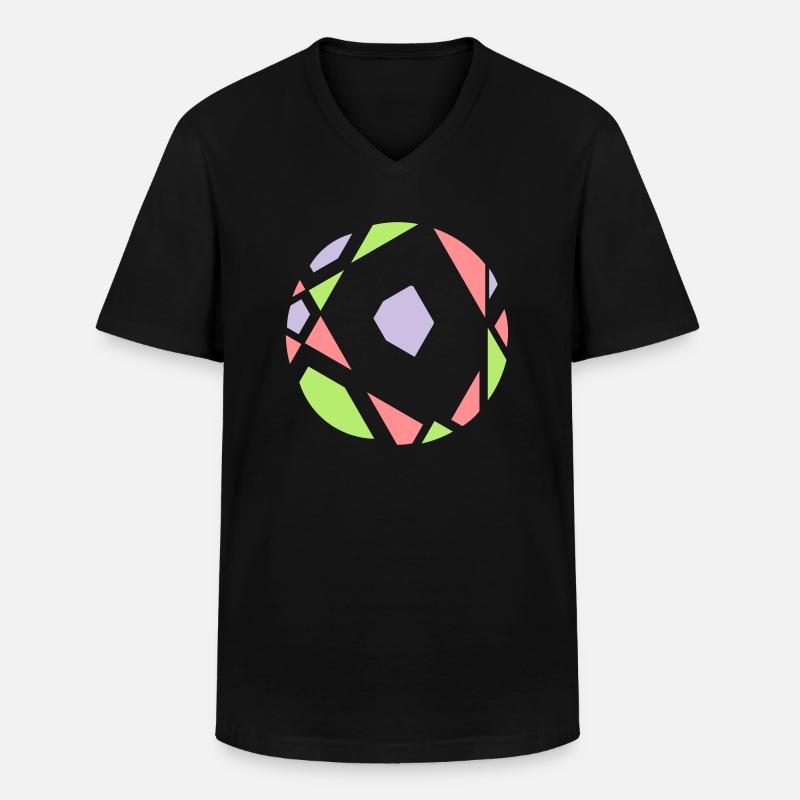 abstrakte Sphäre - Männer-T-Shirt mit V-Ausschnitt - Schwarz