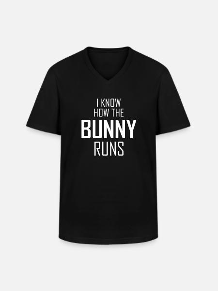 Funny saying Denglisch - Men's V-Neck T-Shirt - black