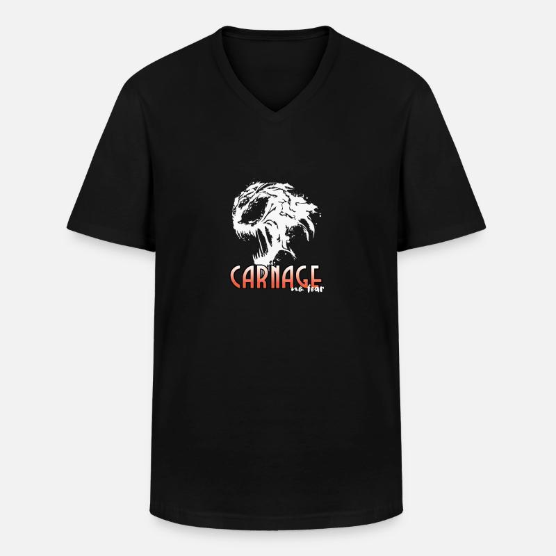 Gemöschung - Männer-T-Shirt mit V-Ausschnitt - Schwarz