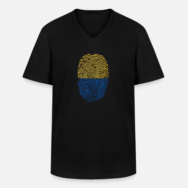 Ukraine - Männer-T-Shirt mit V-Ausschnitt - Schwarz