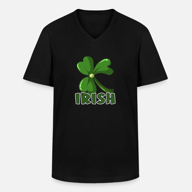 Irisch - Männer-T-Shirt mit V-Ausschnitt - Schwarz