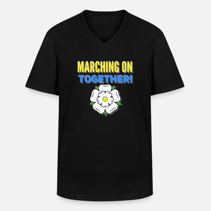 Leeds Yorkshire - Männer-T-Shirt mit V-Ausschnitt - Schwarz