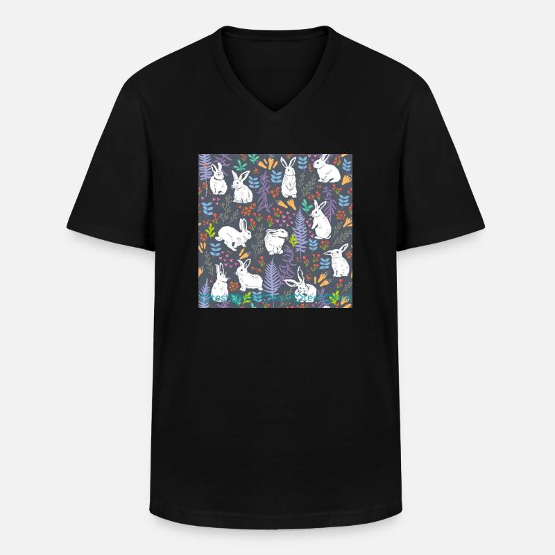 test design sprd 41 1 - Männer-T-Shirt mit V-Ausschnitt - Schwarz