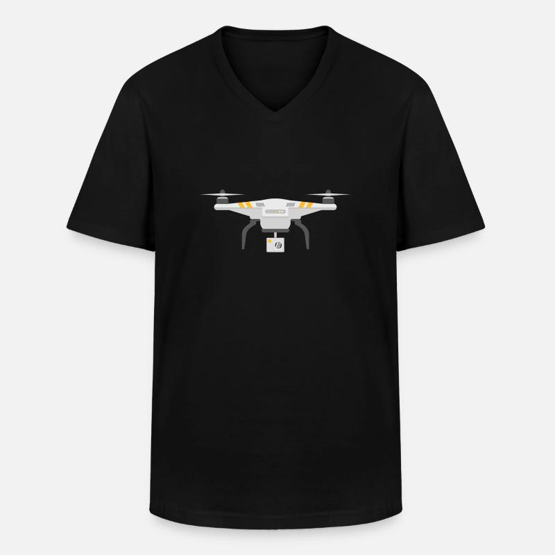 drone drone drone drones - Men's V-Neck T-Shirt - black