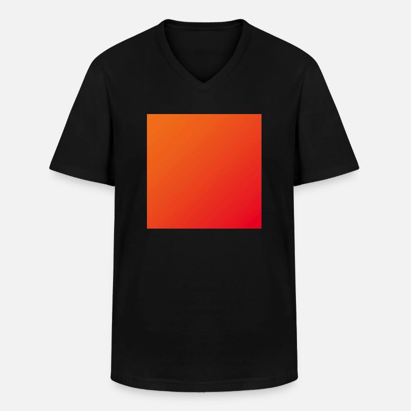 Orange Farbverlauf - Männer-T-Shirt mit V-Ausschnitt - Schwarz
