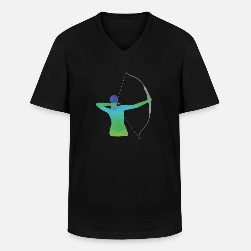 Bogenschießen Geschenk - Männer-T-Shirt mit V-Ausschnitt - Schwarz