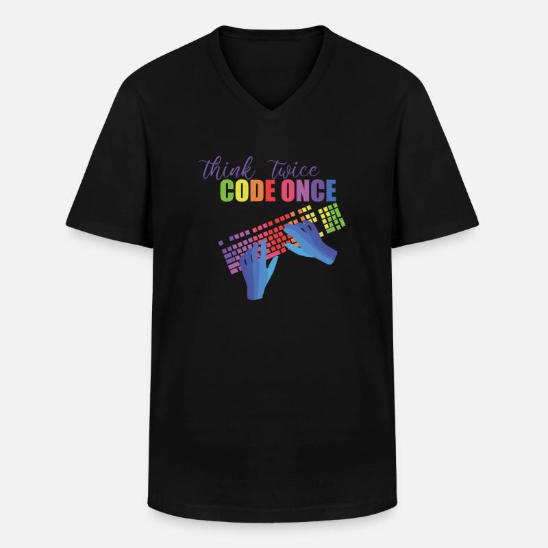 Programmierer - Männer-T-Shirt mit V-Ausschnitt - Schwarz