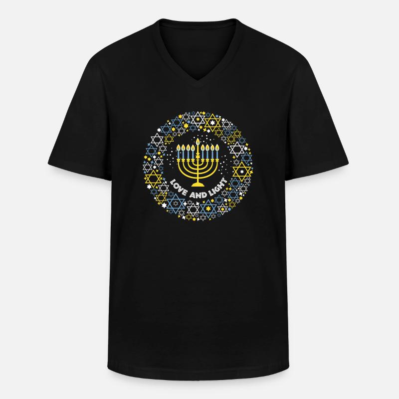 Israel Spruche Flagge Geschenkidee - Männer-T-Shirt mit V-Ausschnitt - Schwarz