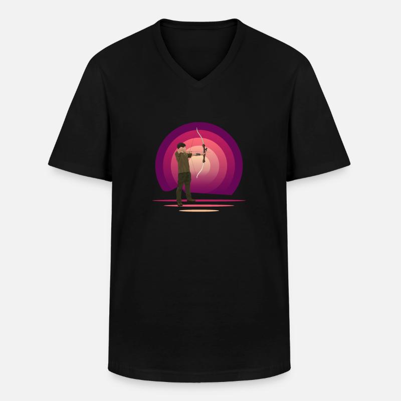 Bogenschütze Bogenschütze Geschenk - Männer-T-Shirt mit V-Ausschnitt - Schwarz