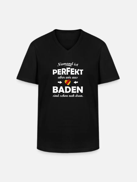 Perfect from Baden - Men's V-Neck T-Shirt - black