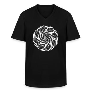 Tekno Spirale - Männer-T-Shirt mit V-Ausschnitt - Schwarz - Vorne - AI Model Male 178 dark (178cm)