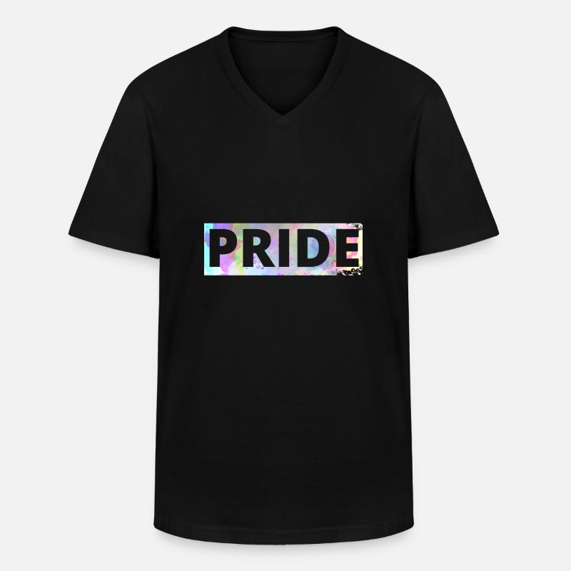 PRIDE - Männer-T-Shirt mit V-Ausschnitt - Schwarz