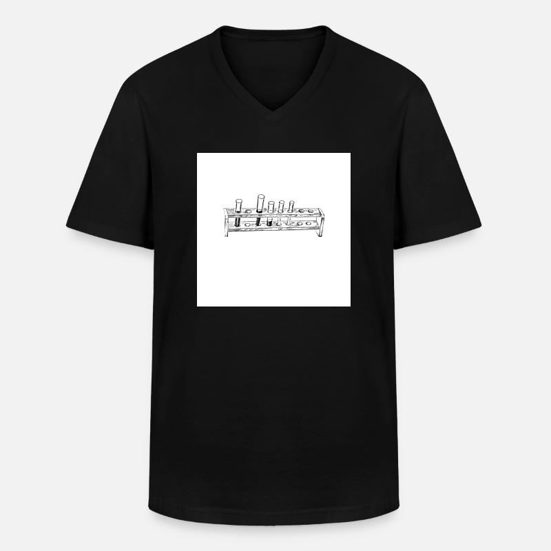 Chemie - Männer-T-Shirt mit V-Ausschnitt - Schwarz