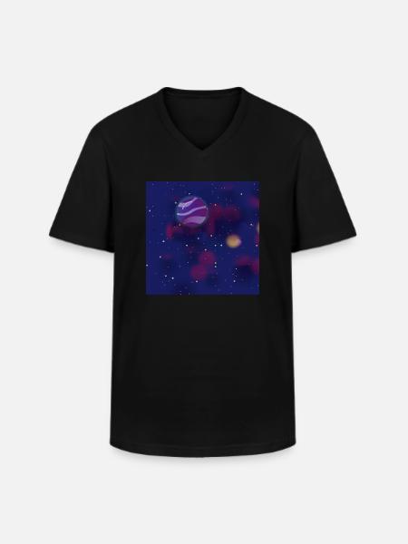 Mars - Men's V-Neck T-Shirt - black